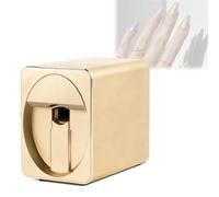 3D Nail Printer, Automatic Nail Art Machine Smart Printer Support WiFi/DIY, 30 Seconds Painting Digital Mobile Nail Art Printer for Home Salon,Cute Girls Women Gift(Brass)