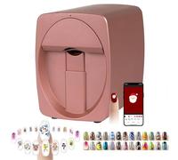 3D Nail Printer Machine 25s Done, Support APP/DIY/WiFi/USB, Digital Mobile Nail Art Printer, 2400DPI Portable Nail Painting Machine, Printing and Rying as One, for Beauty & Personal Care(Rose Gold)