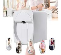 3D Nail Printer Machine 25s Done, Support APP/DIY/WiFi/USB, Digital Mobile Nail Art Printer, 2400DPI Portable Nail Painting Machine, Printing and Rying as One, for Beauty & Personal Care(White)