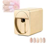 3D Nail Printer Machine Support WiFi/DIY, Nail Printer Machine, Digital Nail Design Machine Printer, DIY Nail Printer Control Through Mobile App for Home Salon, Cute Girls Women Gift(Brass)