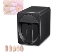 3D Nail Printer Machine Support WiFi/DIY, Nail Printer Machine, Digital Nail Design Machine Printer, DIY Nail Printer Control Through Mobile App for Home Salon, Cute Girls Women Gift(Black)