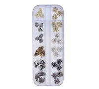 3D Nail Rhinestones Punk Skull Skeleton Hands Shaped Metal Art Decorations Halloween Charms Jewelry Jewelry Charms