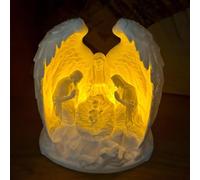 3D Nativity Lamp, Nativity Scene Night Light With LED Tea Lights, Religious Christmas Decorations, Christian Gift For Women Men
