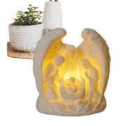 3D Nativity Scene Candles, LED Religious Decor, Christian Christmas Decor with Light, Holiday Decoration for Birthday Party Church Home, Nativity Candle Set, for Offices Desk Room Bedroom