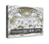 3D Nativity Scene Sculpture Puzzles for Adults 1000 Pieces, Christian Jesus Religious Bible Jigsaw Puzzles, Faith Catholic Cross Puzzle