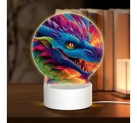 3D Night LED Light Lamp Bases Acrylic Love Lamps Colorful of dragons Night Light LED Bedside Lamp Acrylic Table Lamps Valentine's Day Thanksgiving Birthday Personalized Gifts for Women Men Couple