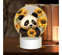 3D Night LED Light Lamp Bases Acrylic Love Lamps Cute Panda Sunflower Night Light LED Bedside Lamp Acrylic Table Lamps Valentine's Day Thanksgiving Birthday Personalized Gifts for Women Men Couple