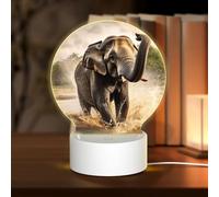3D Night LED Light Lamp Bases Acrylic Love Lamps Elephant splashing water Night Light LED Bedside Lamp Acrylic Table Lamps Valentine's Day Thanksgiving Birthday Personalized Gifts for Women Men Couple
