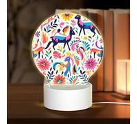 3D Night LED Light Lamp Bases Acrylic Love Lamps Mexican Otomi Animals Night Light LED Bedside Lamp Acrylic Table Lamps Valentine's Day Thanksgiving Birthday Personalized Gifts for Women Men Couple