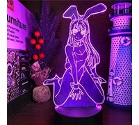 3D Night Light Bunny Girl Senpai Mai Sakurajima Kawaii Illusion Led Nightlights Anime Light Lamp 16 Color Changing Children's Gifts-Remote