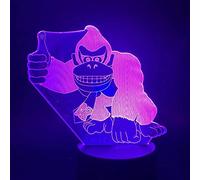 3D Night Light for Boys Kids Child Bedroom Decor Donkey Kong Figure Led Touch Switch Nightlight Gorilla for Birthday Gift 7 Colors