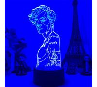 3D Night Light, Harry Styles Lamp 16 Color with Remote and Smart Touch 3D Vision Lamp Singer Idol Creative Control Styles, Decor Bedside