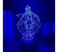 3D Night Light Illusion Anime lamp Overlord Albedo Led Night Light for Bedroom Decor Gift Nightlight Anime Waifu Lamp Albedo Overlord -Remote Control