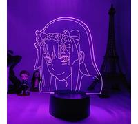 3D Night Light Table Desk Lamp,Darling in Franxx 16 Colors Optical Illusion Touch Control Lights with Acrylic Flat & ABS Base & USB Cable for Christmas Gift