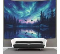 3D Northern Lights Print Wall Blanket Home Decoration Bedding Poster Wall Art Tapestry Wall Hanging Tapestries Soft Polyester for Unisex Children Bedroom/Living Room/Dorm/Curtain 180cmx230cm