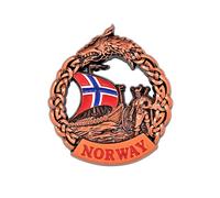 3D - NORWAY Oslo Fridge Magnet Metal Sticker City Holiday Souvenir Travel Memory on Refrigerator Gift