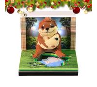 3D Notepad 2026 | 3D Animals, Desk Calendar with Acrylic Cover | For Christmas Inauguration Home Offices Holiday Travel School Daily Use
