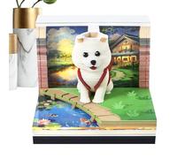 3D Notepad - 2026 Notepad Sculpture - Paper Art Dog Figure for Writing Planning Adult Child Student Festival Holiday Studying Christmas Advent