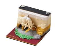 3D Notepad,3D Notepad Art,Creative 3D Paper Artsy Pads,3D Sticky Notes Pad with Display Box,Tear-Away Non-Stick Carving Art Memo Pad,3D Memo Pad for Home Office Reading Room Studio