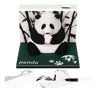 3D Notepad, 3D Sticky Notes, 3D Cardboard Notepad Panda Sticky Notes - Tear Off Desk Decoration Decorative Planner Notepad Christmas Paper Carving Art for Glass