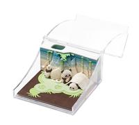 3D Notepad Carving, Handmade Art Note Pad, Non-Stick Tear Away Paper, Sturdy Portable Sculpture Design, Bookmark with Pen Holder, Creative Desk Accessory Notepad for Birthday Holiday Use