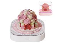3D Notepad - Paper, 3.23 X 3.23 X 2.44 Inch Pink Tear Off Paper Sculpture | 3D Rose Carving Calendar, Decorative Notebook for Writing, Studying, Home Decor, Valentine's Day, Christmas