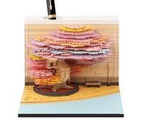 3D Notepad | Tree Design 2026 Notepad Desk Decoration, Paper Sculpture Decoration for Family Students Teachers | for Teachers Family Student Dorm Office Party Christmas