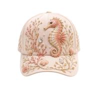 3D Ocean Creatures Embroidery Cap, Cotton Baseball Cap with Raised Marine Animal Embroidery, UV Protection Sun Cap for Man Woman (Pick)