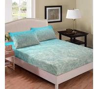 3D Ocean Single Fitted Sheet Sea Fitted Sheets Deep Pocket 30 cm Soft Bed Sheets Microfiber Bedding 100x200 cm with 2 Pillowcases for kids and aldults XCW1572