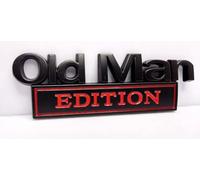 3D Old Man Edition Car Sticker Metal Logo Emblem Sticker Pensioner