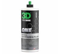 3D One Car Scratch & Swirl Remover Hybrid Rubbing Compound & Polish Buffing Compound for True Paint Correction 32oz Made in USA