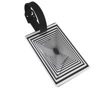 3D Optical Illusion Black Hole Print Luggage Tags Travel Bag Tags Luggage Identifiers Cruise Ship Luggage Tags Travel Accessories for Cruise Airplane Travel