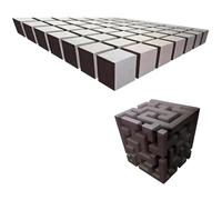 3D Optical Illusion Corner Wall Decal Geometric Cube Wall Art Stickers that Reshapes Reality Wall Decoration for Living Room Sticker for Home Office Gallery Space (3PCS)