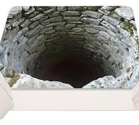 3D Optical Illusion Door Mat, Brick Bottomless Hole Design Area Rug with Non-Slip Backing for Indoor Outdoor Bathroom Bedroom Kitchen Entrance (well, 40 * 60cm)