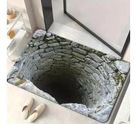 3d Optical Illusion Endless Abyss Non-Slip Door Mat Machine Washable for Bathroom Bedroom Camping Yoga Durable Floor Mat-60x90cm