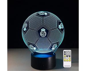 3d Optical Illusion Real Madrid Football Night Light Toy Lamp,remote Control,dimmable,battery Or Usb Powered,7 Colors Change Christmas Birthday Gift F