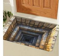 3D Optical Illusion Rug,3DHole Rugs,Rug That Looks Like a Hole in The Ground,Dog Gets Scared of 3DHole Carpet,3D Carpet Bottomless Hole Optical Illusion Area Mat,Test & Play with Your Dog or Cat