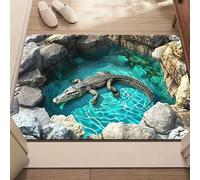 3D Optical Illusion Rug,3DHole Rugs,Rug That Looks Like a Hole in The Ground,Dog Gets Scared of 3DHole Carpet,3D Carpet Bottomless Hole Optical Illusion Area Mat,Test & Play with Your Dog or Cat