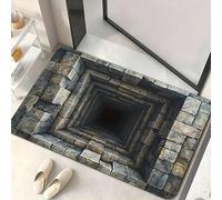 3D Optical Illusion Rug,3DHole Rugs,Rug That Looks Like a Hole in The Ground,Dog Gets Scared of 3DHole Carpet,3D Carpet Bottomless Hole Optical Illusion Area Mat,Test & Play with Your Dog or Cat