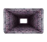 3D Optical Illusion Rug, 80 x 50 cm, Non-Slip Decorative Rug with Fun Factor and 3D Effect, with Hole in the Base, for Birthday, Halloween, Thanksgiving, Holidays, Party, New Year, Hallway