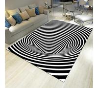 3D Optical Illusion Rug For Living Room, Abstract Geometric Texture With Stripes Print Pattern Area Rug Home Decor Carpet Mat,Non Slip Rug Large Porch Hallway Doormat - 200 X 300 Cm /5335185681540