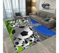 3D Optical Illusion Rug For Living Room, Football, Soccer Field Print Pattern Area Rug Home Decor Carpet Mat,Non Slip Rug Large Porch Hallway Doormat - 80 X 160 Cm /1860580525252