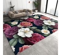 3D Optical Illusion Rug For Living Room, Plants And Flowers Print Pattern Area Rug Home Decor Carpet Mat,Non Slip Rug Large Porch Hallway Doormat - 200 X 300 Cm -83755722116