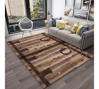 3D Optical Illusion Rug For Living Room, Vintage Wooden Board Print Pattern Area Rug Home Decor Carpet Mat,Non Slip Rug Large Porch Hallway Doormat - 80 X 160 Cm -59301915522