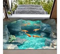 3D Optical Illusion Rug, Non-Slip Floor Mat Fish Pattern for Indoor & Outdoor Use, 20x32 Inch Entryway Rug, Rugs That Look Like A Hole, for Door Entrance, Bathroom, Stairs, Playroom (Color9)