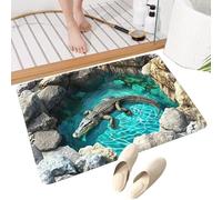 3D Optical Illusion Rug - Plush, Floor Mat, Puddle Effect Front Door Mat, Non Slip Easy Clean Floor Carpet | Three Dimensional Decorative Rug For Living Room, Bedroom, Entryway, Garden