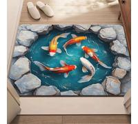 3D Optical Illusion Rug - Rug That Looks Like a Hole in The Ground,Test & Play with Dog or Cat, Non-Slip Dog Gets Scared 3D Carpet for Door Entrance Bathroom Playroom Living Room