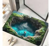 3D Optical Illusion Rug - Test & Play with Dog or Cat, Rug That Looks Like a Hole in The Ground,3D Hole Rugs Optical Illusion Bottomless Non-Slip Doormat For Door Entrance Bathroom Playroom (s-9)
