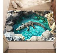 3D Optical Illusion Rugs, Non-Slip Doormat for Door Entrance, Bathroom, Stairs, Playroom - Bottomless Trap Design, Upgraded for Enhanced Visual Effect