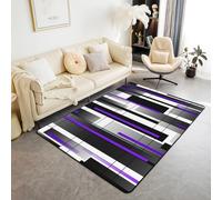 3D Optical Illusion Rugs Soft Flannel Floor Carpet Living Room Bedroom, Abstract Geometric Texture With Stripes - Throw Runner Rugs Low Profile Door Mats 3D Printed Carpet Non Slip Area -648393246031